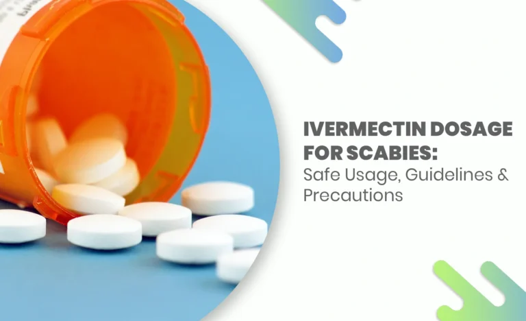 Ivermectin Dosage for Scabies – safe usage guidelines and precautions with white tablets spilling from an orange pill bottle.