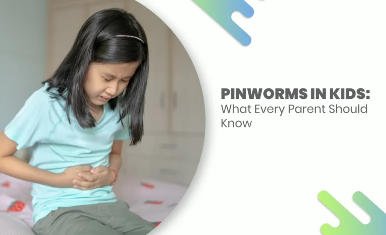 Child with stomach discomfort – Pinworms in kids health awareness