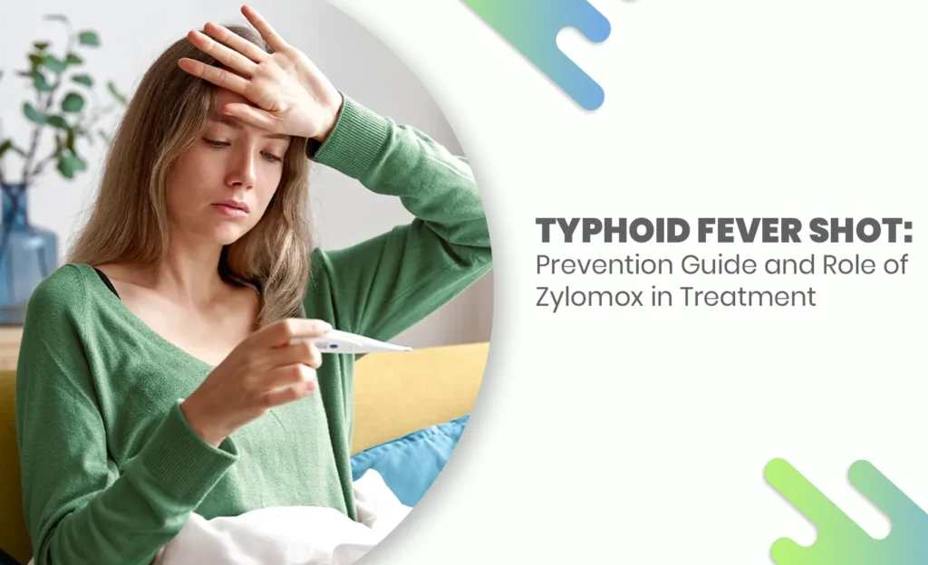 Typhoid Fever Shot – woman checking temperature as part of prevention and treatment guide